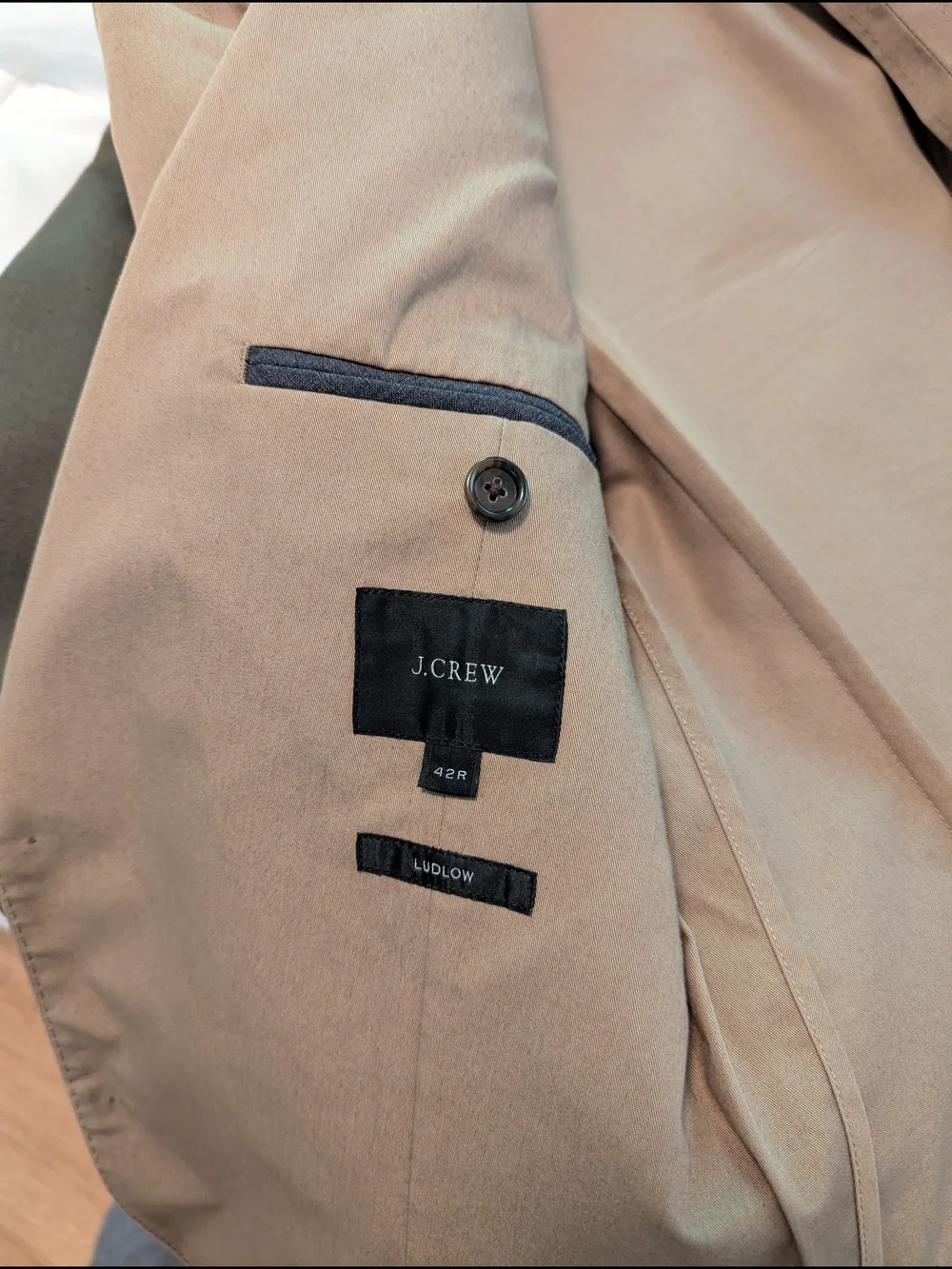 J. Crew Khaki Sport Coat Blazer Unlined